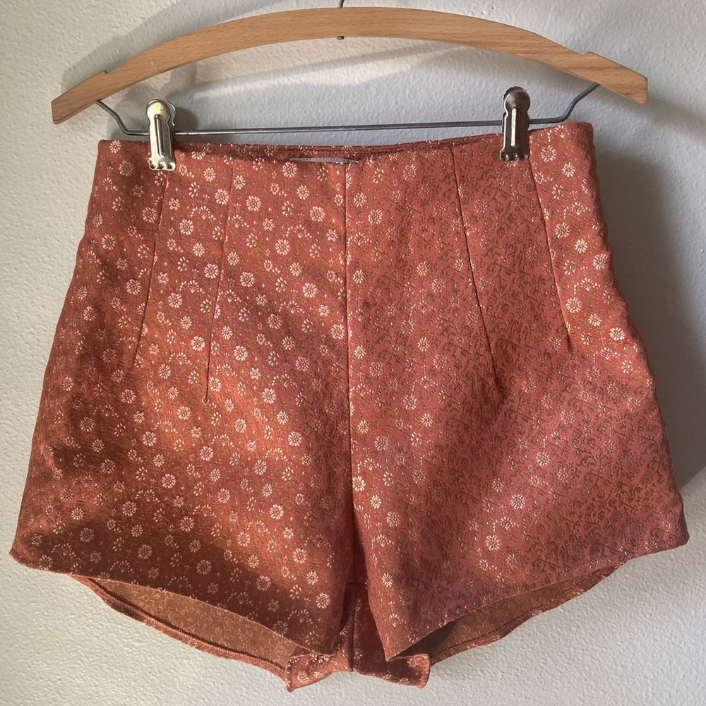 Chasing Unicorns Rust Floral High-Waist Shorts & Blazer suit Set - Picture 11 of 13